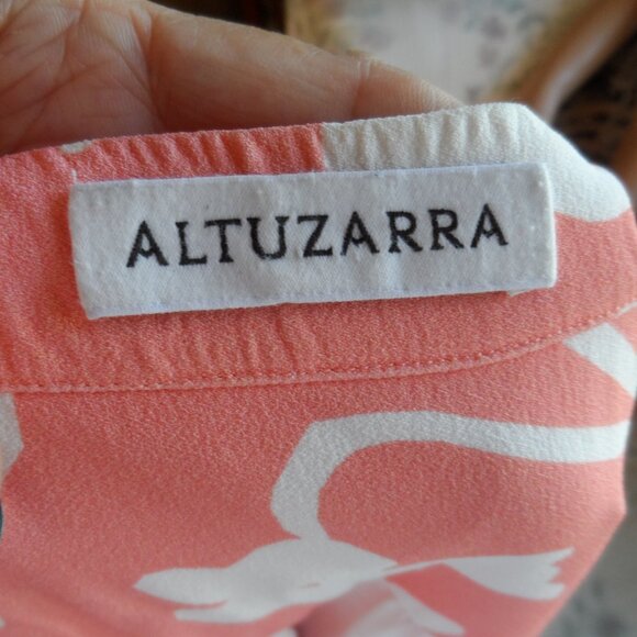 Altuzarra Soft Peach/White Floral Print Shirt Dress Size IT 40 - US 8 - Picture 16 of 16